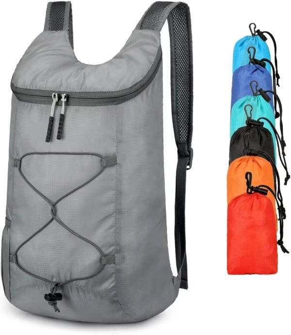 16L Hiking-Daypack Lightweight-Foldable Travel-Backpack Water-Resistant Camping Outdoor Packable Easy Carry-on Bag (Lake Blue)