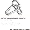 30PCS 3" Heavy Duty Spring Snap Hook, M8 5/16" Galvanized Steel Snap Hook Carabiner Quick Link Carabiner Clip, 500LBS Holding Capacity Quick Link Keychain for Swing Hammock Gym Outdoor