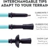 Trekking Pole & Walking Staff | Strong, Lightweight Aluminum | Extends up to 53" Collapses Down to 23" | All-Terrain: Interchangeable Carbonite Ice Pick Tip, Rubber Asphalt Tip, and Snow Cap