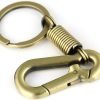 Retro Style Simple Strong Carabiner Shape Keychain Key Chain Ring Keyring Keyfob Key Holder (Black)
