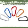 20 Pack 3" Aluminum Carabiner Clip, Large D Ring Carabiners Keychain Clip Spring Snap Hooks, Carabiner for Keys, Dog Leash, Outdoor Camping Hiking Accessories