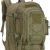 Expandable 40-64L Military Tactical Backpack 3 Day Bag Hiking Gym Sport Camping(Brown)