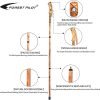 3-pc Detachable Hardwood Walking Stick Pine Handle with Compass (Nature Color, 55 Inches, 1 Piece)