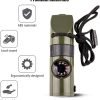 Emergency Survival Whistle,Multifunctional Outdoor Tools,Loud Safety Signaling,Compass/Thermometer/Light/Magnifier/Reflector Mirror/Storage Room/Lanyard,Expedition/Exploration/Hiking/Camping/Climbing