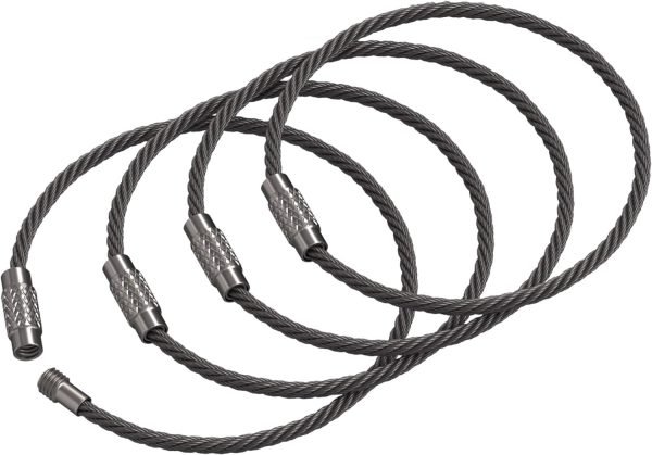 Large Key Ring Wire Stainless Steel Keychain Car Cable Keyring Loop Luggage Tag Hinge Keepers Binding Carabiner Big Locking