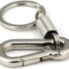 Retro Style Simple Strong Carabiner Shape Keychain Key Chain Ring Keyring Keyfob Key Holder (Black)