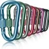 8 Pack Carabiner, 2 inch D-Ring Locking Carabiner Clip, Snap Hook Sport Accessories for Outdoor Camping Hiking
