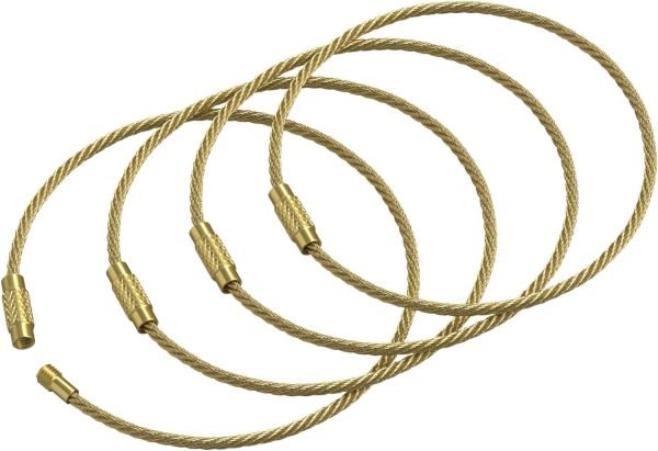 Large Key Ring Wire Stainless Steel Keychain Car Cable Keyring Loop Luggage Tag Hinge Keepers Binding Carabiner Big Locking