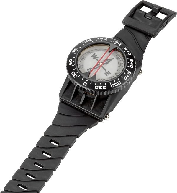 360° Ratcheted Rotating Bezel Scuba Diver Compass, Waterproof Oil Filled with Side-Window Compass
