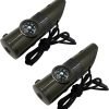 2 Pack Emergency Survival Whistle, 3-in-1 Emergency Whistles with Compass and Thermometer, Loud Safety Whistle with Lanyard for Outdoor Hiking
