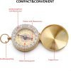 Camping Survival Compass Metal Pocket Compass Kids Compass for Hiking Camping Hunting Outdoor Military Navigation Tool（2pcs）