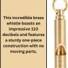 Brass Whistles 4 Pack, Emergency Survival Whistles Loud Safety Whistles for Adults, Self-Defense Whistle for Outdoor Activities, Distress Signal, Emergency Whistle for Hiking, Survival