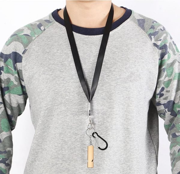 Emergency Whistles, 2 PCS Loud Safety Survival Whistles with Carabiner and Lanyard for Outdoor Hiking, Hunting, Camping, Fishing, Kayaking