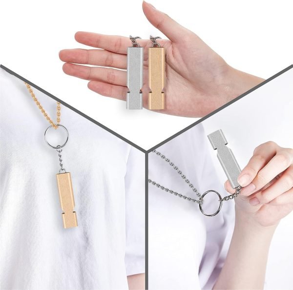 2pcs - Outdoor Survival Whistle - Whistle - for Outdoor Camping, Hunting Rescue, Boating, Coaching Players Training - Emergency Call for Help Whistle, is a Very Loud Double-Barrelled Whistle