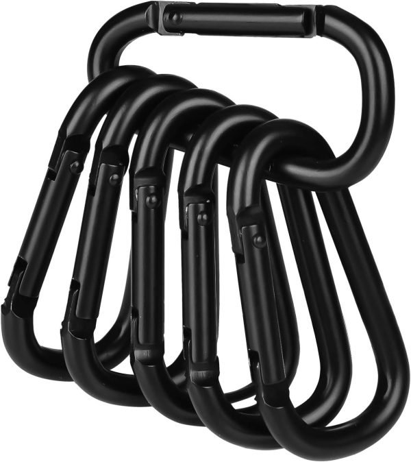 Fishing CC2 Carabiner Clip, 2.3" Small Carabiner Keychain, Multi-use Aluminium D Ring Caribeener Clips