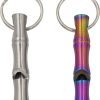 Real Sic Steel Emergency Whistle Keychain - Loud Portable Safety for Survival, Hiking, Festival, Camping, Pet Training