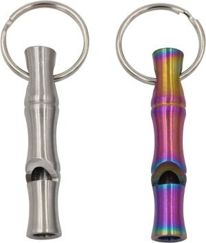 Real Sic Steel Emergency Whistle Keychain - Loud Portable Safety for Survival, Hiking, Festival, Camping, Pet Training