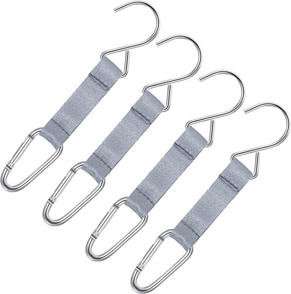 4 Pieces Fence Hooks for Baseball Nylon Safety Buckles Fence Hooks Multifunctional Hanging Buckles Metal Hooks Suitable for Softball Outdoor Sports Equipment Water Cup Backpack