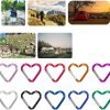 Heart Shaped Carabiner Clip Aluminum Alloy Keychain Clip Spring Snap Hook Camping Backpack Clips Heavy Duty Carabiner Lightweight Aluminum Alloy Keychain Clip Backpack Carabiner Rustproof
