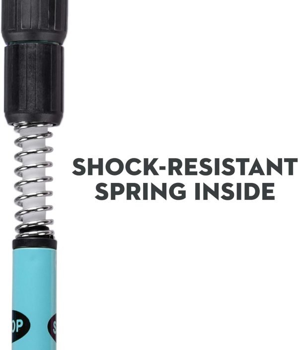 Trekking Pole & Walking Staff | Strong, Lightweight Aluminum | Extends up to 53" Collapses Down to 23" | All-Terrain: Interchangeable Carbonite Ice Pick Tip, Rubber Asphalt Tip, and Snow Cap