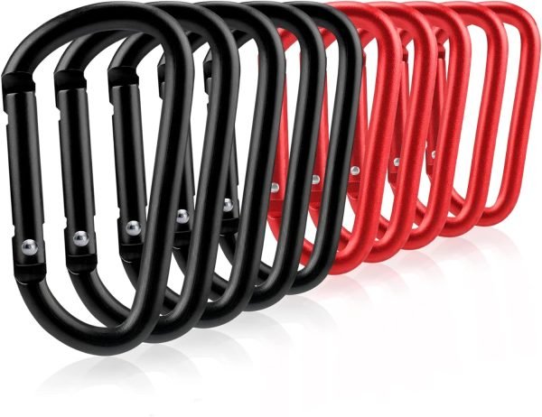 Fishing CC2 Carabiner Clip, 2.3" Small Carabiner Keychain, Multi-use Aluminium D Ring Caribeener Clips