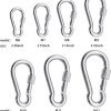 304 Stainless Steel Locking Carabiners with Screw.Heavy Duty Carabiner Clip for Camping ＆ Travelling.Spring Snap Hook for Outdoor Use.