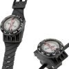 360° Ratcheted Rotating Bezel Scuba Diver Compass, Waterproof Oil Filled with Side-Window Compass