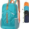 25L Hiking-Backpack Foldable-Sports Daypack-Camping Collapsible Bag Water Resistant Lightweight Travel Men Women (Lake Blue)