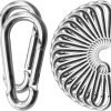 50Pack Heavy Duty Carabiners M8 5/16" Spring Snap 3Inch Zinc-Galvanized Steel Carabiner Clips Chain Quick Links Safety Connector for Hammock Swing Fitness Gym Outdoor Supplies Boating