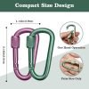 8 Pack Carabiner, 2 inch D-Ring Locking Carabiner Clip, Snap Hook Sport Accessories for Outdoor Camping Hiking