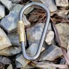 5pcs Mini Titanium Locking Carabiner, Perfect D-Ring for Outdoor and Indoor Use