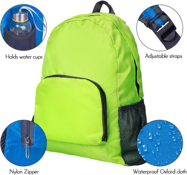 Lightweight Hiking Backpack, Ultralight Waterproof Foldable Travel Bag for Women and Men (Green)