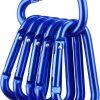 Fishing CC2 Carabiner Clip, 2.3" Small Carabiner Keychain, Multi-use Aluminium D Ring Caribeener Clips