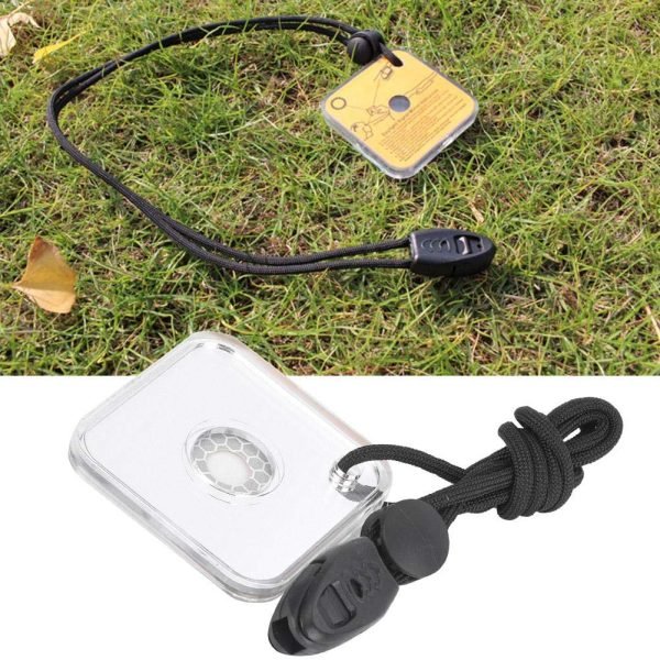 Acrylic Mirror Survival Reflector Mirror Portable Practical Self-Help Tool with Whistle for Emergency