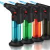 4 Pack of Torch Lighter, Jet Flame, Butane gas, Mini Refillable Windproof Lighters, for candle, fireplace, grill (Gas not Included)