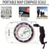 1pc Outdoor Transparent Plastic Compass, Suitable For Outdoor Camping And Hiking, With MM And INCH Ruler, Meter Scales, Travel Kit