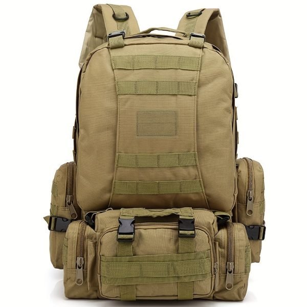 1pc 55L Sport Outdoor Hiking Large Capacity Multi-Functional Backpack, Waterproof Backpack For Training Camping