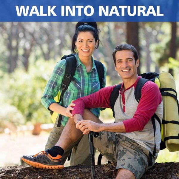 Premium Walking Hiking Stick CNC Machined Outdoor Trekking Poles Color Black