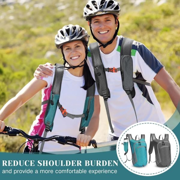 2 Pack 10L Hiking Backpack Lightweight Packable Hiking Daypacks Small Foldable Shoulder Bag for Women Men Travel Camping Outdoor, 2 Colors