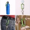 6PCS Black Carabiner Caribeaner Clip,3" Large Aluminum D Ring Shape Carabeaner with 6PCS Keyring Keychain Hook…