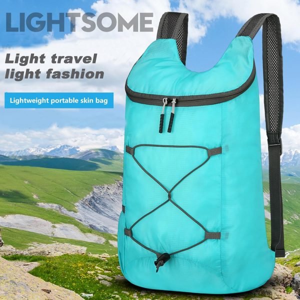 16L Hiking-Daypack Lightweight-Foldable Travel-Backpack Water-Resistant Camping Outdoor Packable Easy Carry-on Bag (Lake Blue)