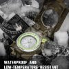 Eyeskey Multifunctional Military Sighting Navigation Compass with Inclinometer | Impact Resistant & Waterproof Compass for Hiking, Camping