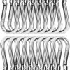 30PCS 3" Heavy Duty Spring Snap Hook, M8 5/16" Galvanized Steel Snap Hook Carabiner Quick Link Carabiner Clip, 500LBS Holding Capacity Quick Link Keychain for Swing Hammock Gym Outdoor