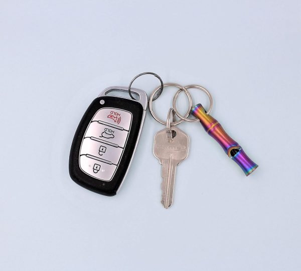 Real Sic Steel Emergency Whistle Keychain - Loud Portable Safety for Survival, Hiking, Festival, Camping, Pet Training