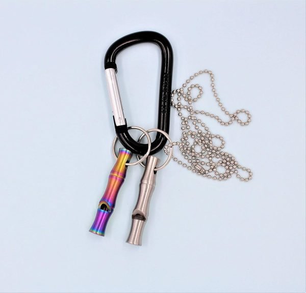 Real Sic Steel Emergency Whistle Keychain - Loud Portable Safety for Survival, Hiking, Festival, Camping, Pet Training