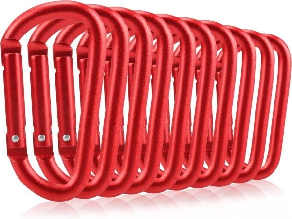 Fishing CC2 Carabiner Clip, 2.3" Small Carabiner Keychain, Multi-use Aluminium D Ring Caribeener Clips