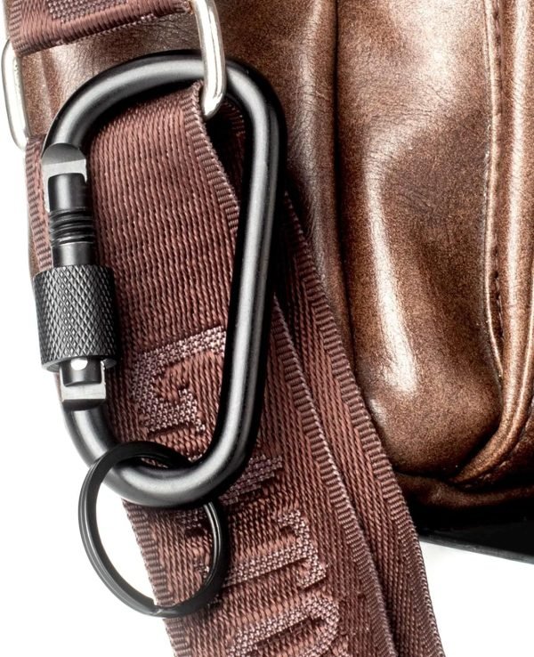 Carabiner Clip, 3" Locking Carabiners, D Ring Shape Caribeaner with Key Rings, Aluminum Carabiner for Keychain Clip, Black, 2 Pack