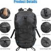 35L Hiking Backpack Men Small Camping Backpack for Women Waterproof Hiking Daypacks Lightweight Travel Backpack Carry On Black