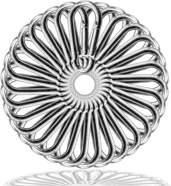 50Pack Heavy Duty Carabiners M8 5/16" Spring Snap 3Inch Zinc-Galvanized Steel Carabiner Clips Chain Quick Links Safety Connector for Hammock Swing Fitness Gym Outdoor Supplies Boating