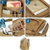 Expandable 40-64L Military Tactical Backpack 3 Day Bag Hiking Gym Sport Camping(Brown)